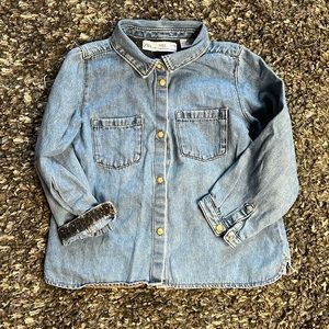ZARA baby girl 4-5 yr denim shirt